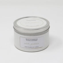 Load image into Gallery viewer, Northumbrian Candleworks - White Gardenia - Candle in a Tin with Lid
