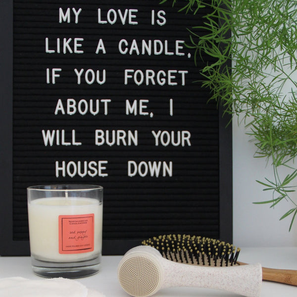 Glass jar candle – quotes